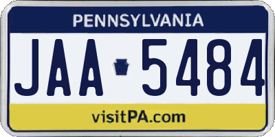 PA license plate JAA5484