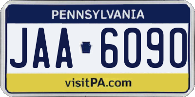 PA license plate JAA6090