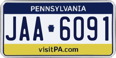 PA license plate JAA6091