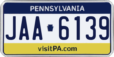 PA license plate JAA6139