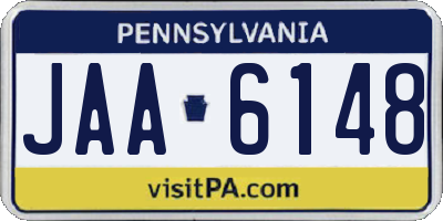 PA license plate JAA6148