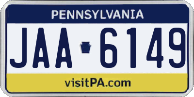 PA license plate JAA6149