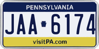 PA license plate JAA6174