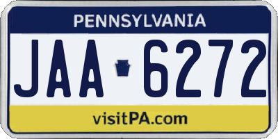 PA license plate JAA6272