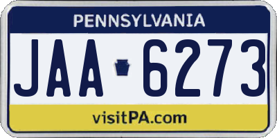 PA license plate JAA6273