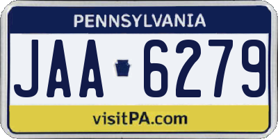 PA license plate JAA6279