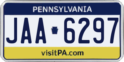 PA license plate JAA6297