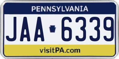 PA license plate JAA6339