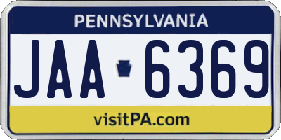 PA license plate JAA6369