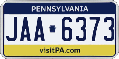 PA license plate JAA6373