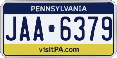 PA license plate JAA6379