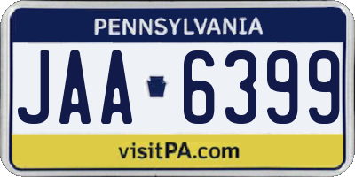 PA license plate JAA6399