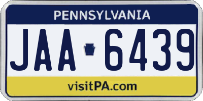 PA license plate JAA6439