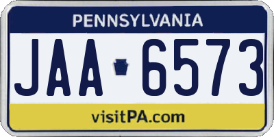 PA license plate JAA6573