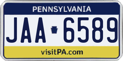 PA license plate JAA6589