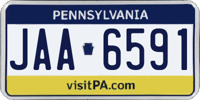 PA license plate JAA6591