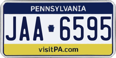 PA license plate JAA6595