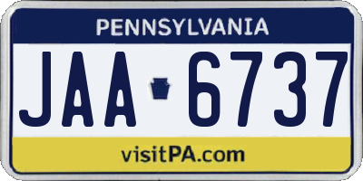 PA license plate JAA6737