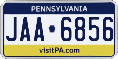 PA license plate JAA6856