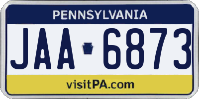 PA license plate JAA6873