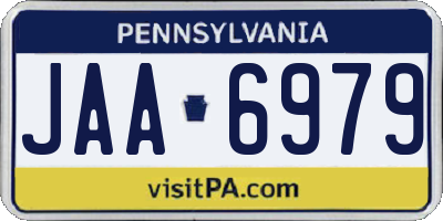 PA license plate JAA6979