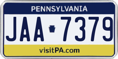 PA license plate JAA7379