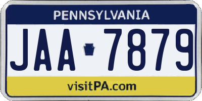 PA license plate JAA7879