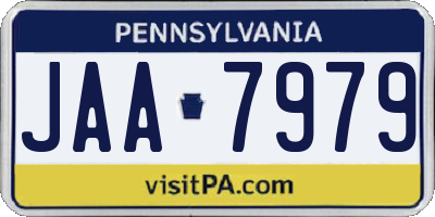 PA license plate JAA7979