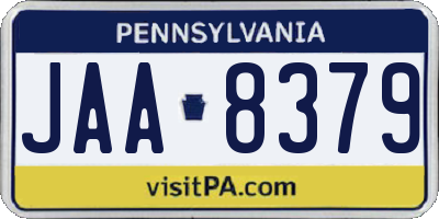 PA license plate JAA8379