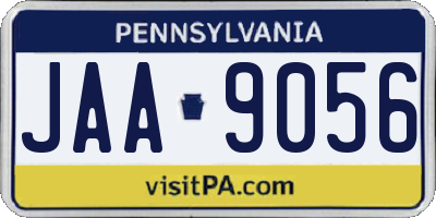 PA license plate JAA9056