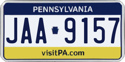 PA license plate JAA9157