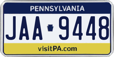 PA license plate JAA9448