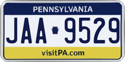 PA license plate JAA9529