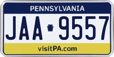 PA license plate JAA9557