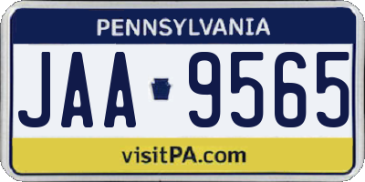 PA license plate JAA9565