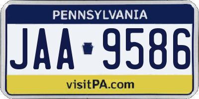 PA license plate JAA9586