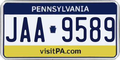 PA license plate JAA9589