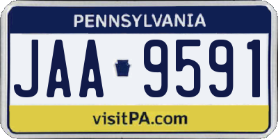 PA license plate JAA9591