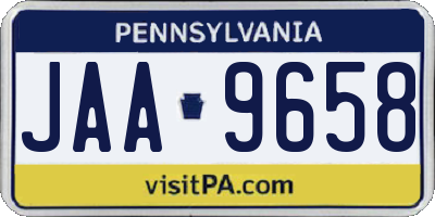 PA license plate JAA9658