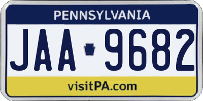PA license plate JAA9682