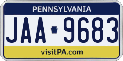 PA license plate JAA9683