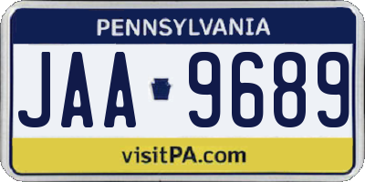 PA license plate JAA9689