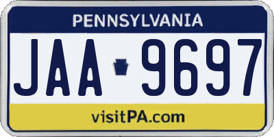 PA license plate JAA9697