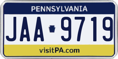 PA license plate JAA9719
