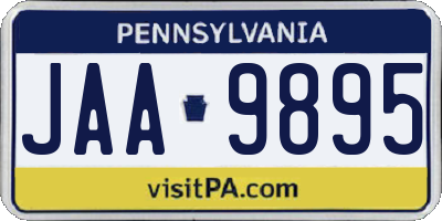 PA license plate JAA9895