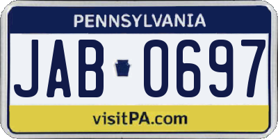 PA license plate JAB0697