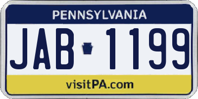 PA license plate JAB1199