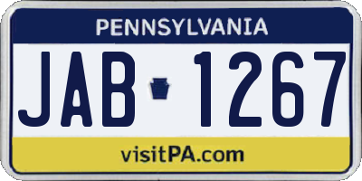 PA license plate JAB1267