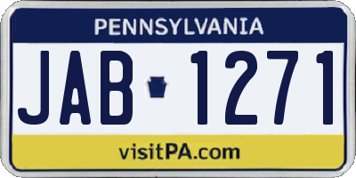 PA license plate JAB1271