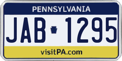 PA license plate JAB1295